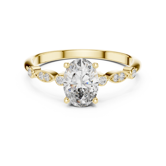 Marquise Bloom Oval Ring