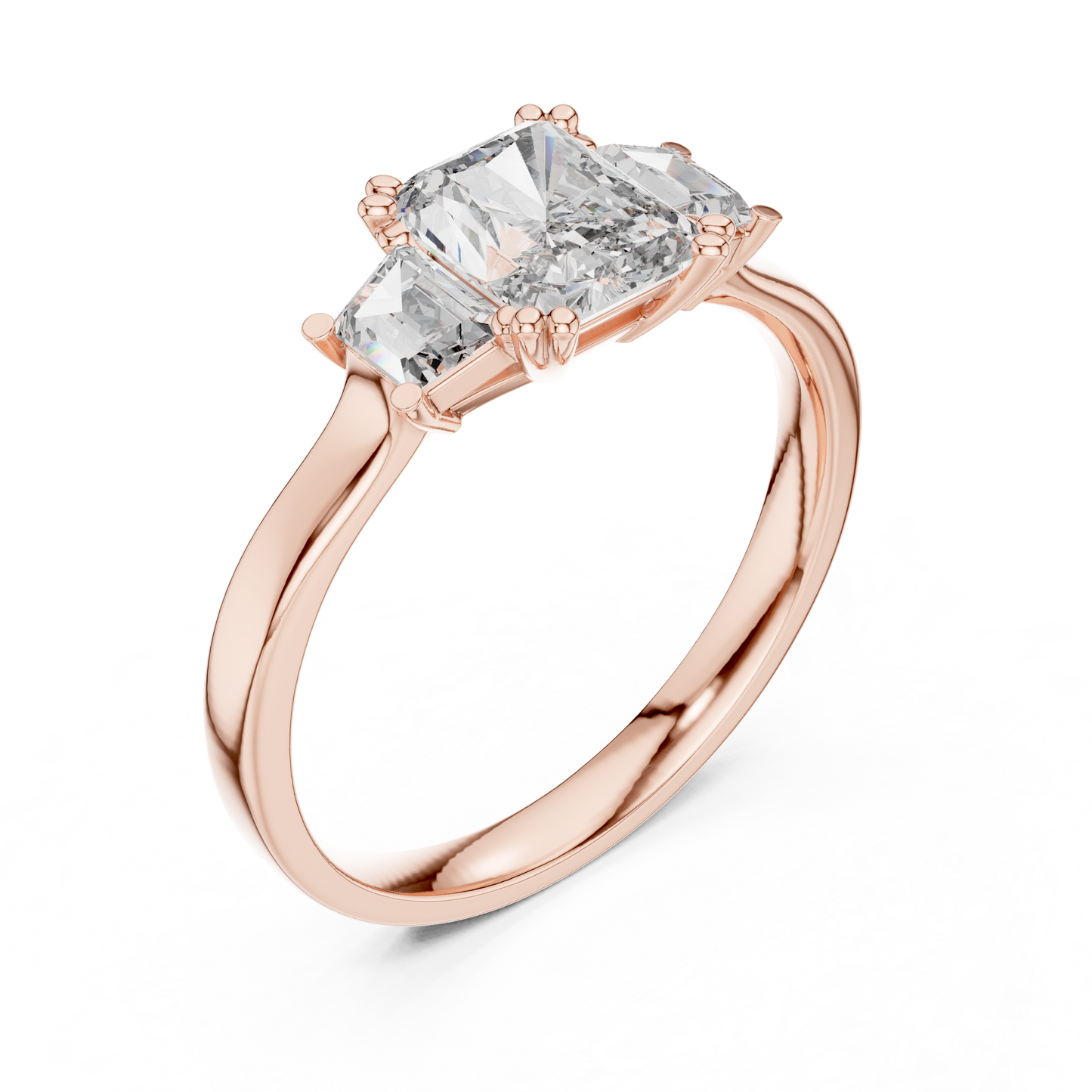 Radiant Trapezoid Trilogy Ring