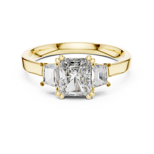 Radiant Trapezoid Trilogy Ring