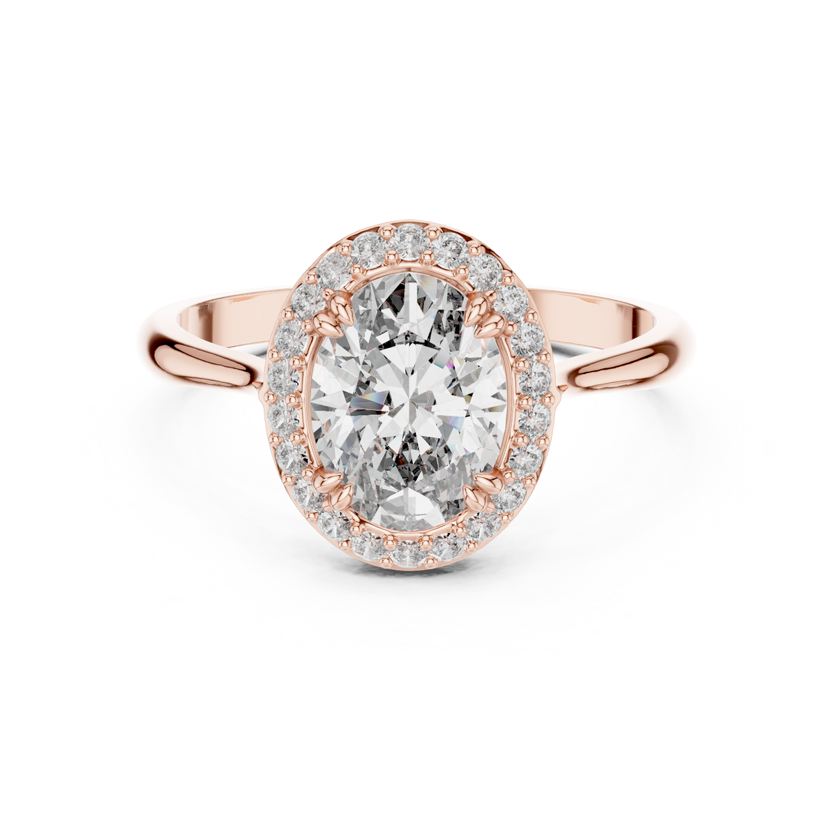Oval Halo Diamond Ring