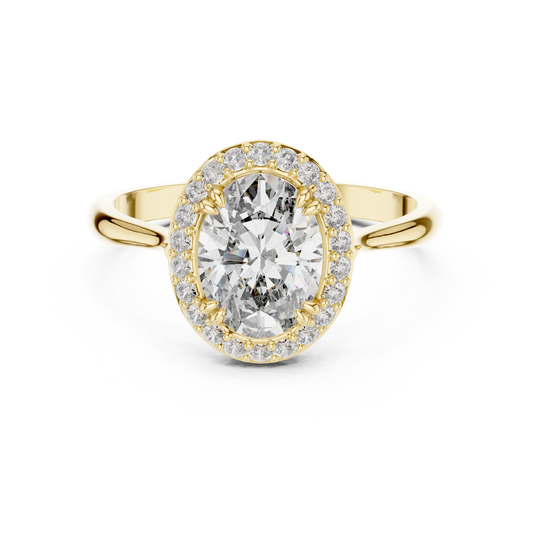 Oval Halo Diamond Ring