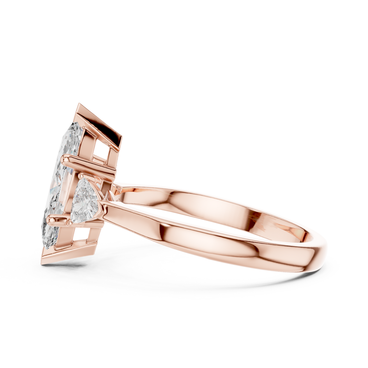 Marquise Cut Three-Stone Diamond Ring