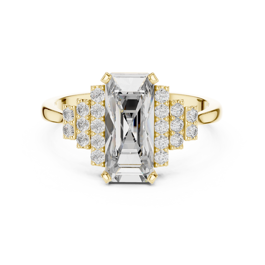 Radiant Tier Solitaire Ring