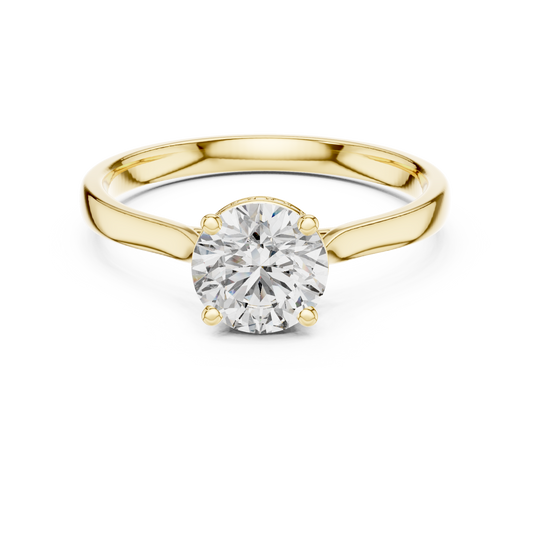 Hidden Halo Solitaire Ring