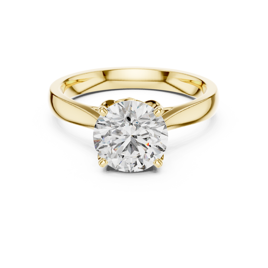 Tulip Solitaire Diamond Ring