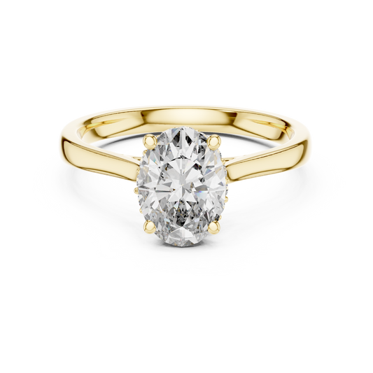 Oval Halo Cathedral Solitaire