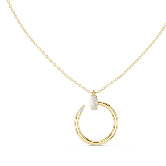 Diamond Open Circle Pendant Necklace