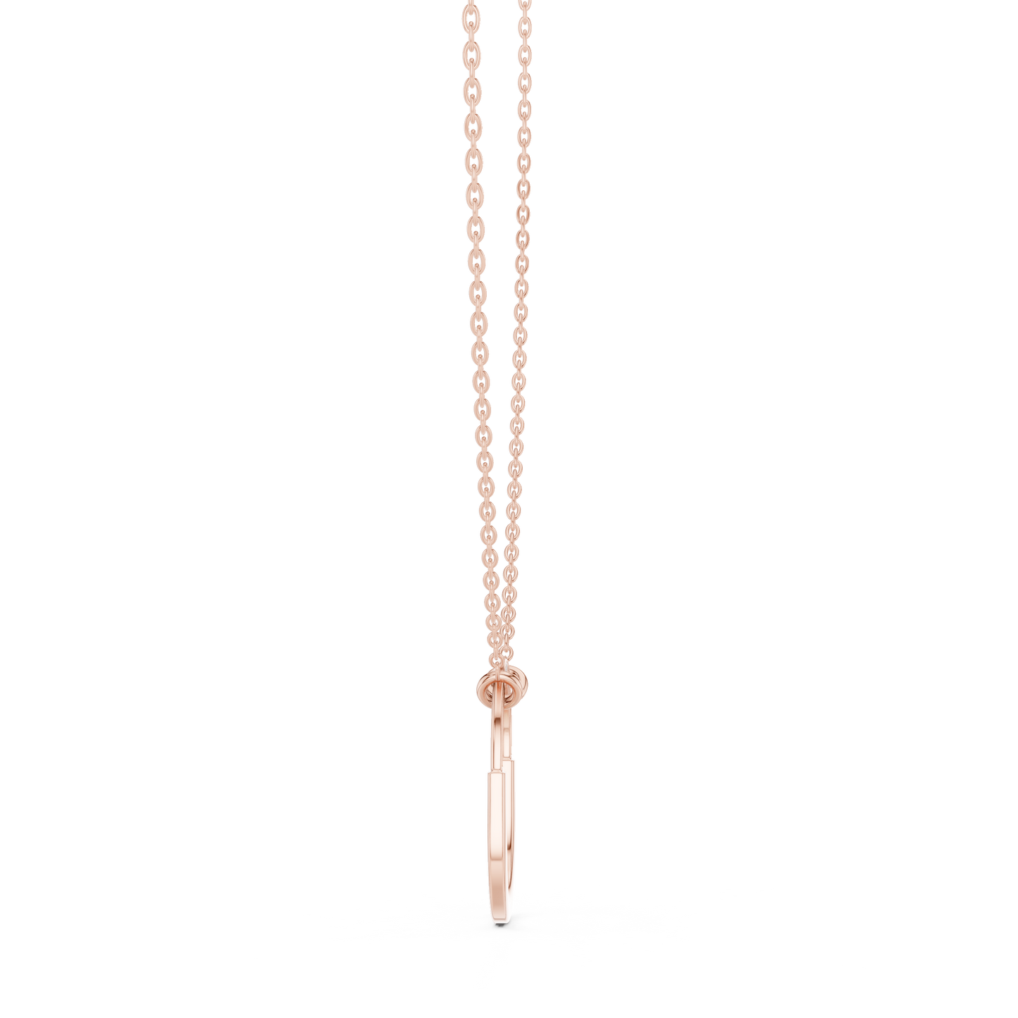 Minimalist Pavé U-Shape Pendant Necklace