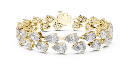 Pear Shape Diamond Tennis Bracelet