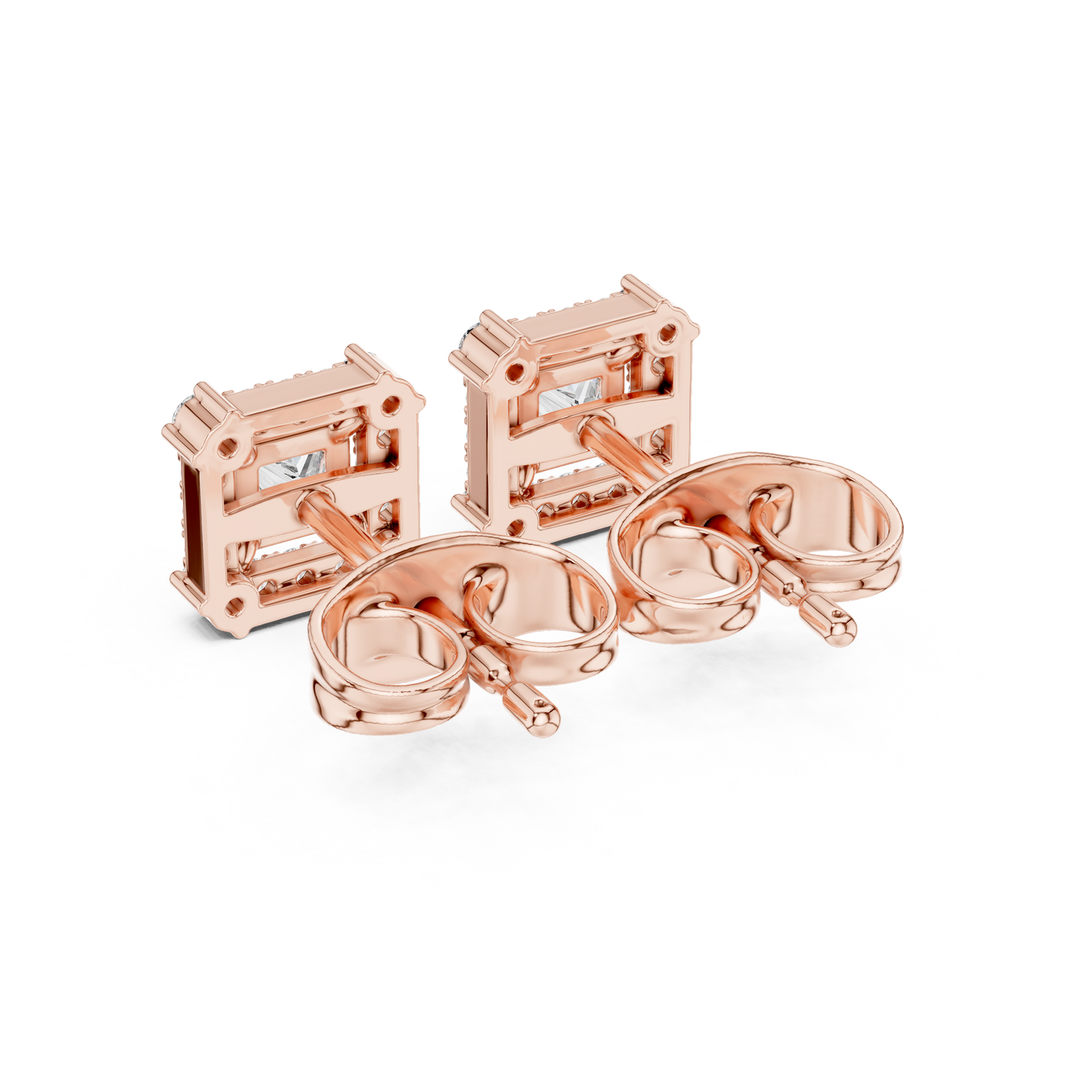 Diamond Radiant Sunburst Spiked Studs