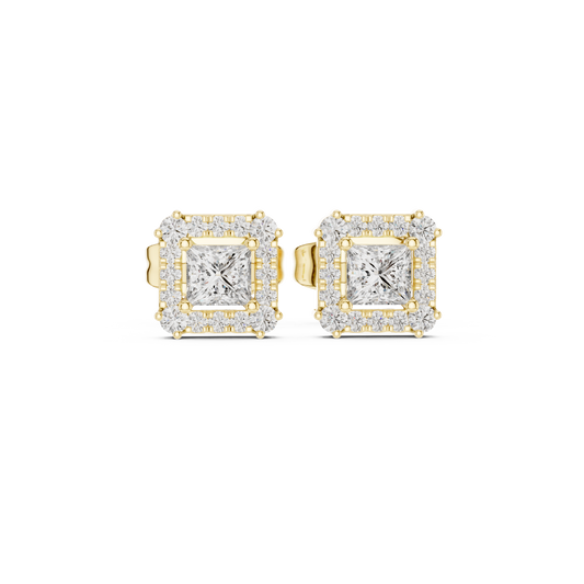 Diamond Radiant Sunburst Spiked Studs