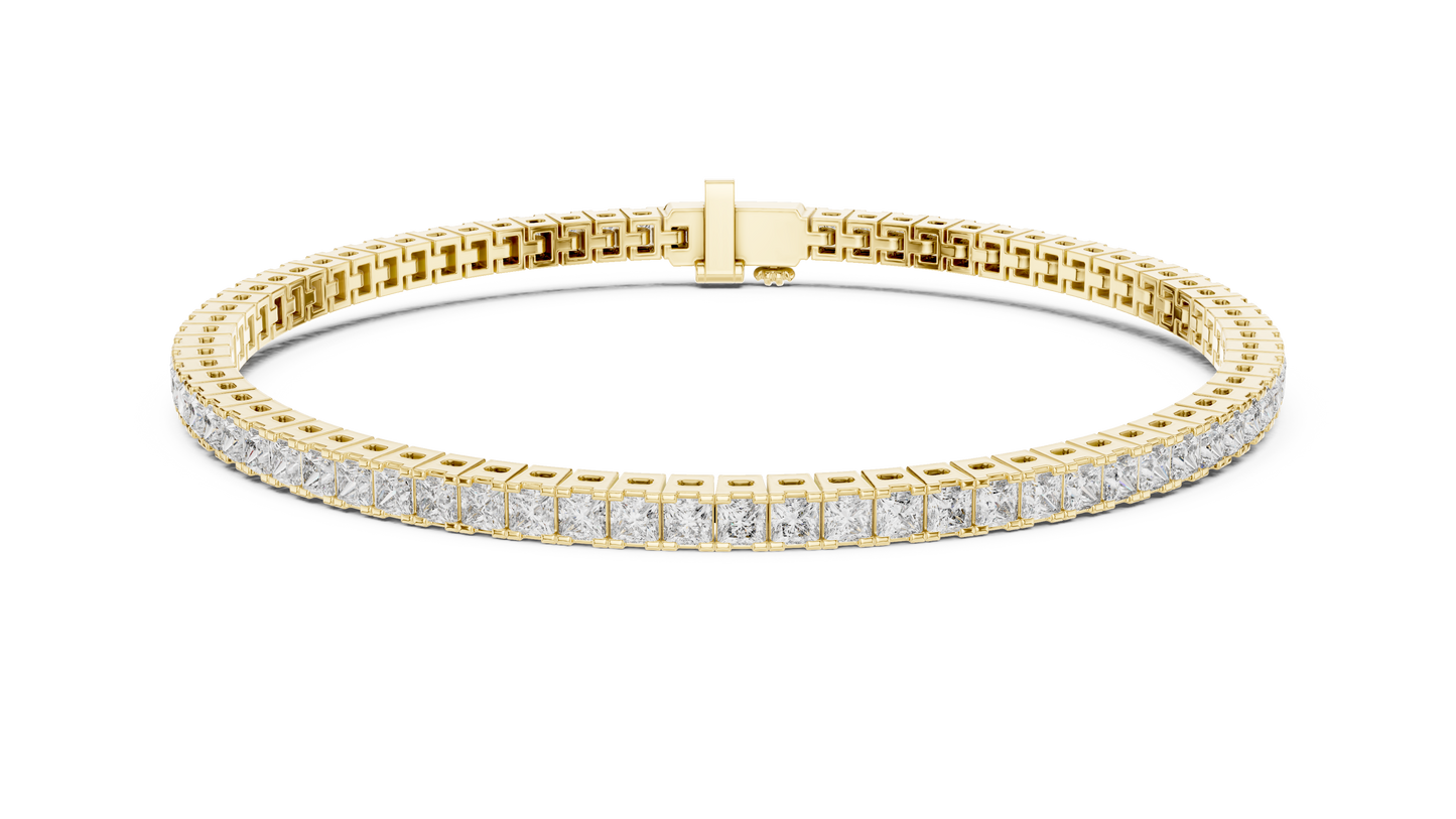 The Princess Cut Diamond Tennis Bracelet