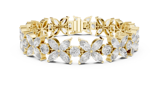Floral Marquise Diamond Bracelet
