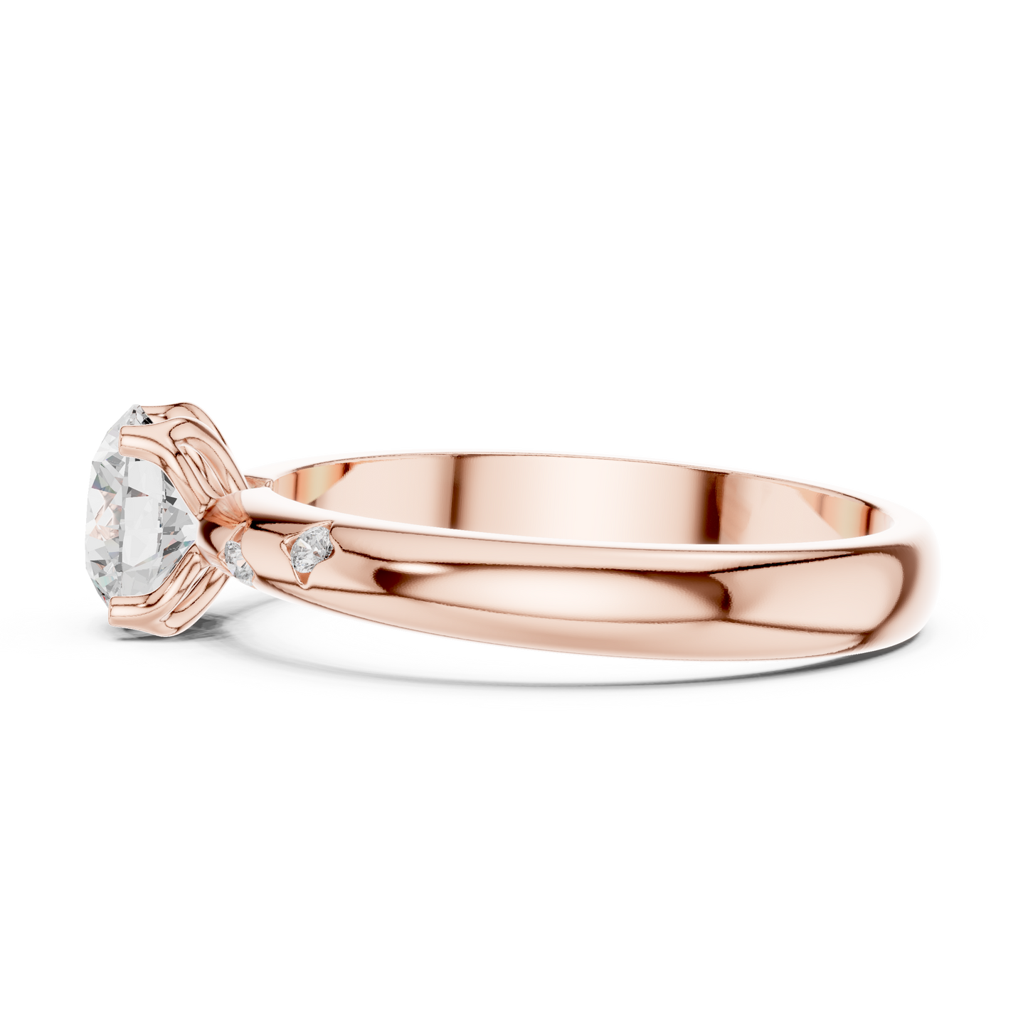 Celestial Star-Set Diamond Solitaire Ring