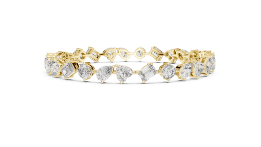 The Multi-Shape Fancy Cut Diamond Tennis Bracelet
