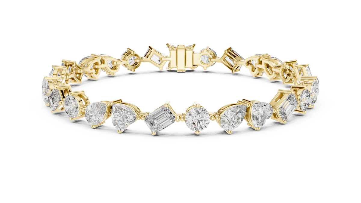 The Multi-Shape Fancy Cut Diamond Tennis Bracelet