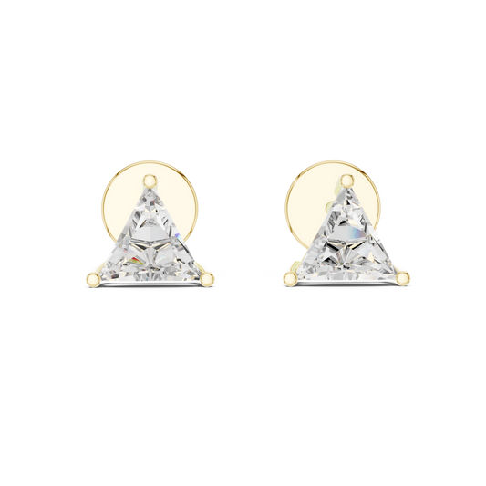 Trillion-Cut Diamond Stud Earrings