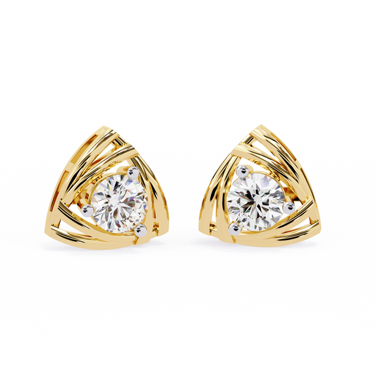 Triad Spark Diamond Earrings