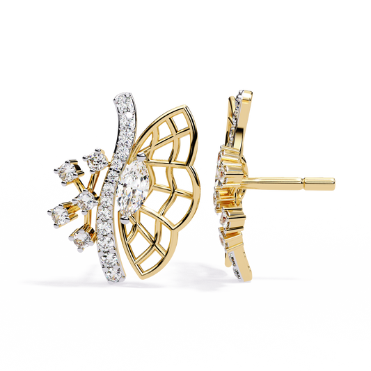 Fluttering Diamond Butterfly Earrings