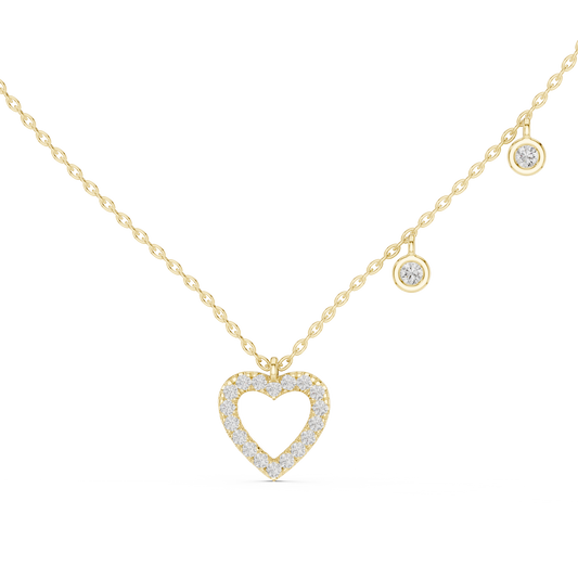 Diamond Heart Charm Necklace