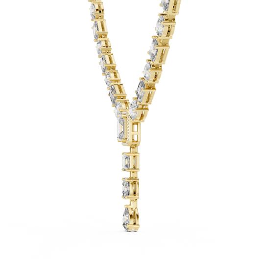 Diamond Link Drop Necklace