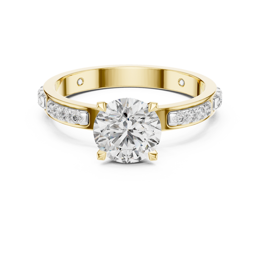 The Serenity Channel-Set Solitaire Engagement Ring