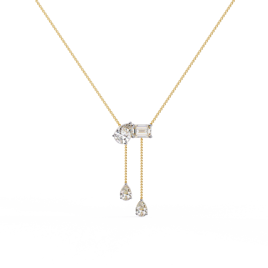 Diamond Cascade Drop Necklace