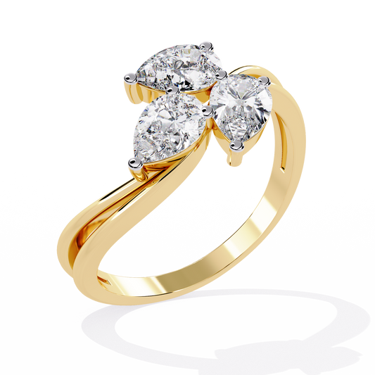 Trinity Pear Diamond Ring