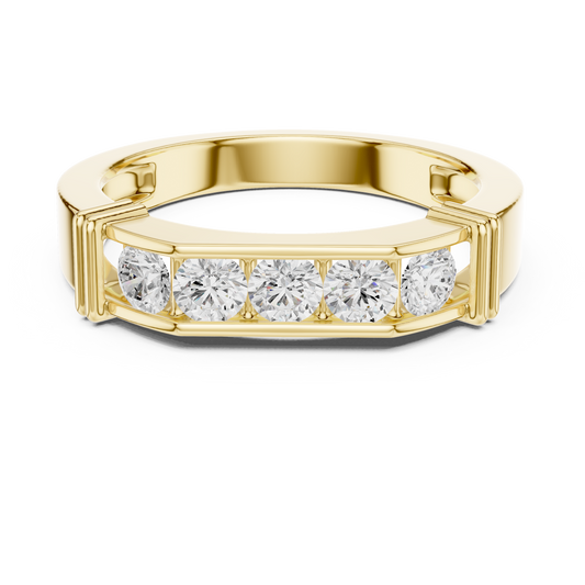The Modern 5-Stone Framed Diamond Band