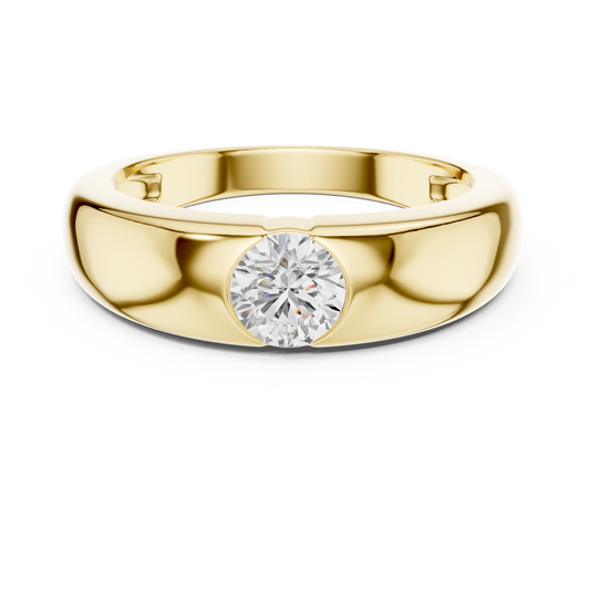 The Modern Solitaire Diamond Dome Ring