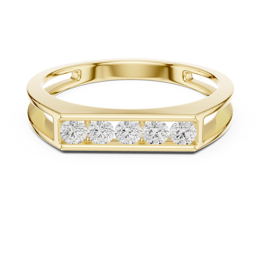 The Modern 5-Stone Floating Diamond Band