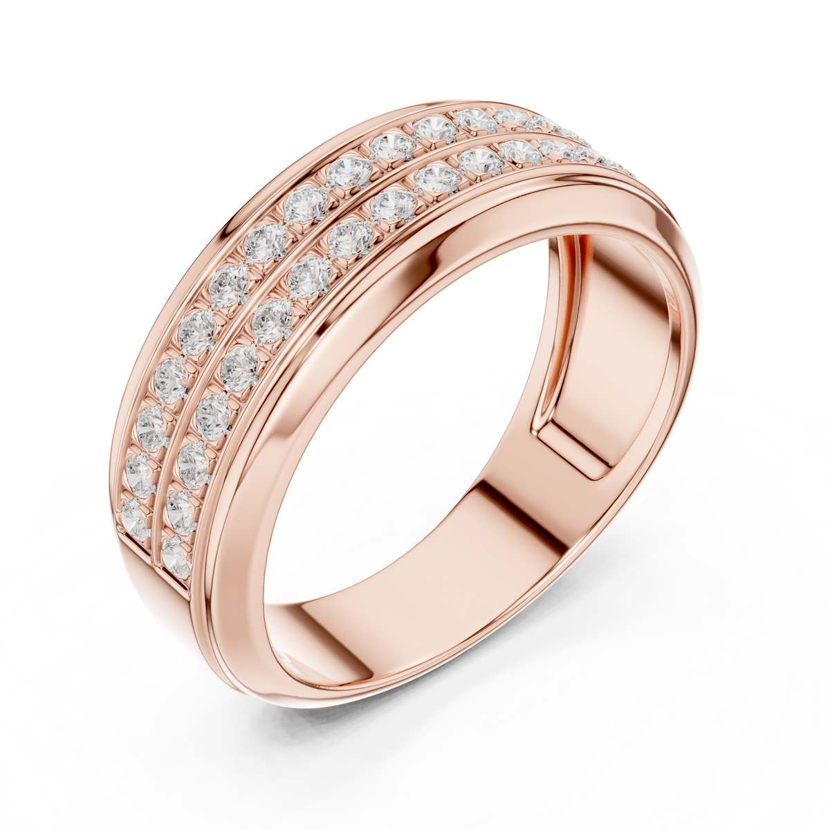 Luxury Double Row Diamond Band