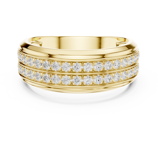 Luxury Double Row Diamond Band