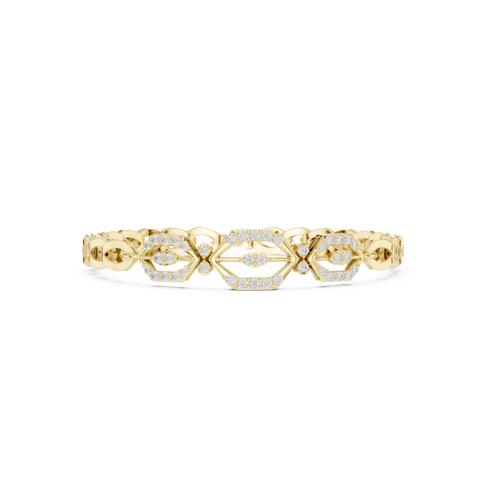 Geometric Diamond Link Bracelet