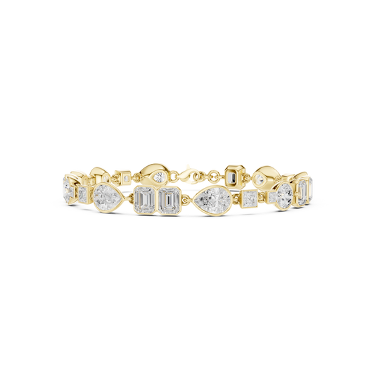 The Mixed Shape Bezel Diamond Bracelet