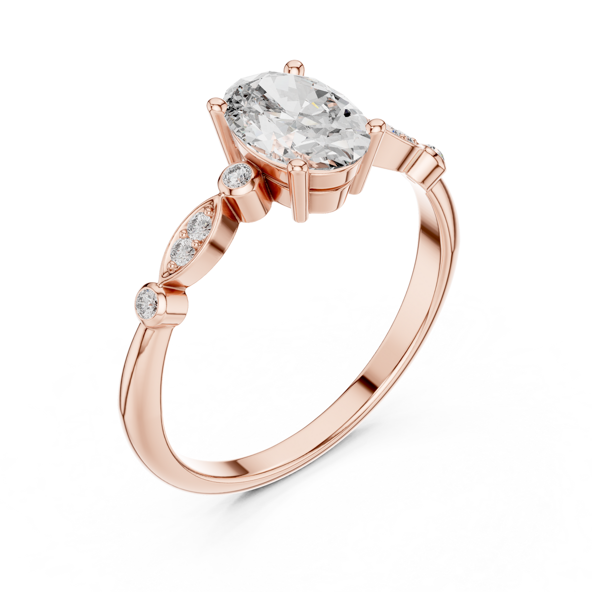 Marquise Bloom Oval Ring