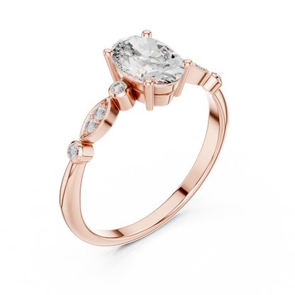 Marquise Bloom Oval Ring
