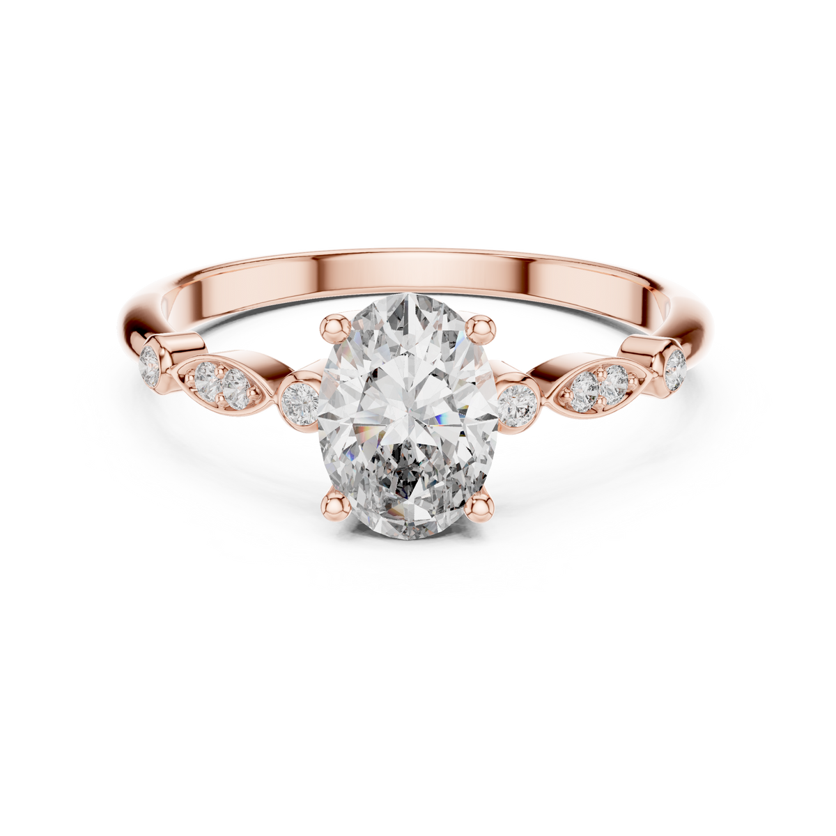 Marquise Bloom Oval Ring