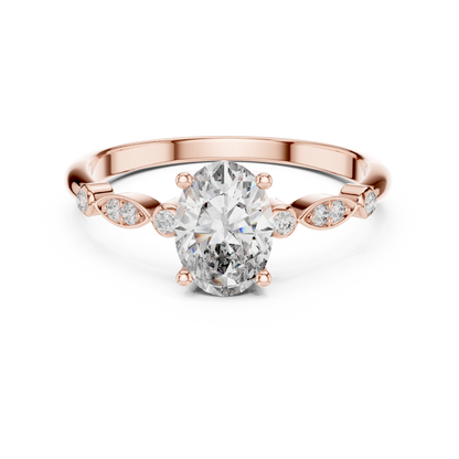 Marquise Bloom Oval Ring