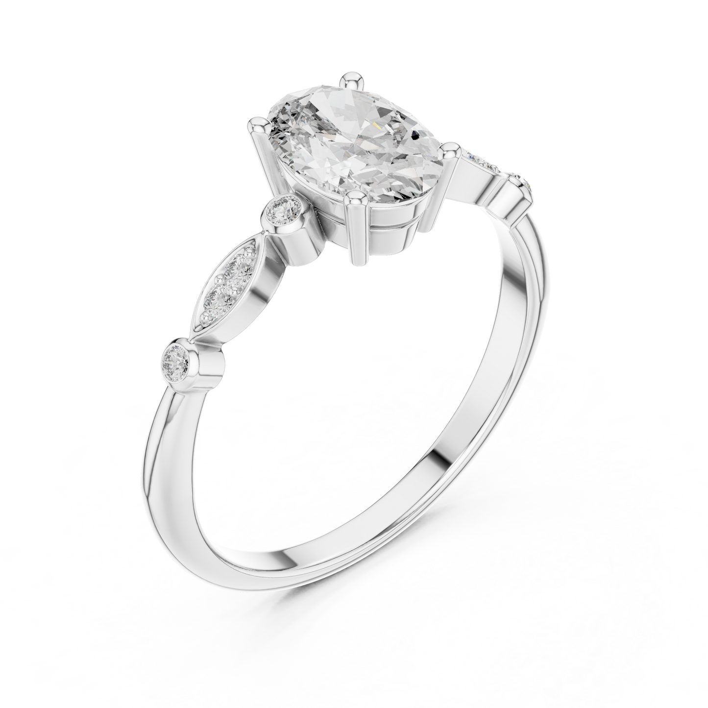 Marquise Bloom Oval Ring