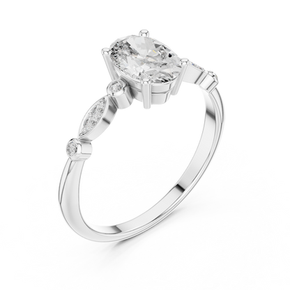 Marquise Bloom Oval Ring