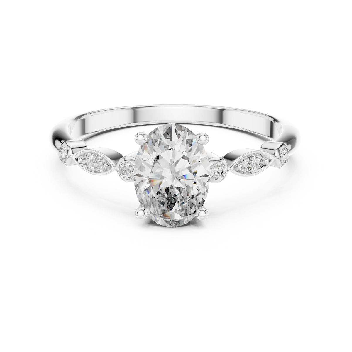 Marquise Bloom Oval Ring