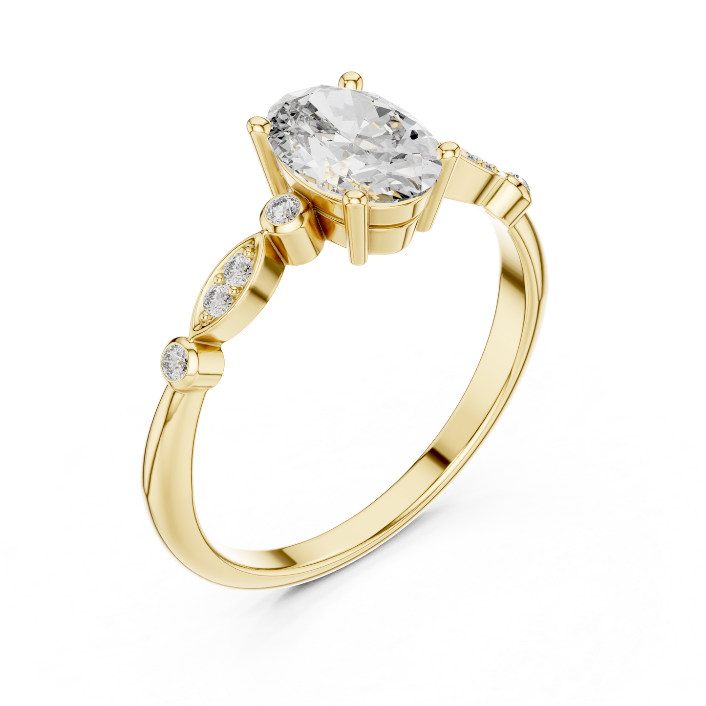 Marquise Bloom Oval Ring
