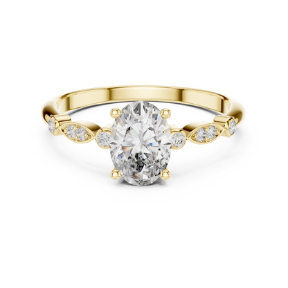 Marquise Bloom Oval Ring