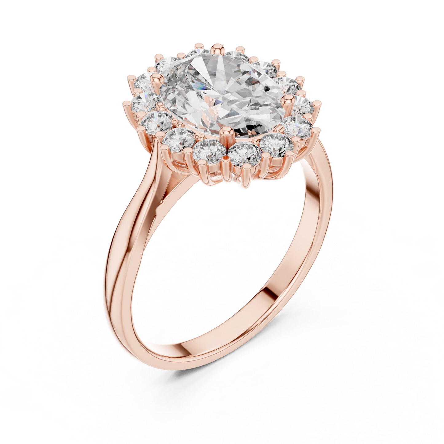 Royal Oval Halo Ring