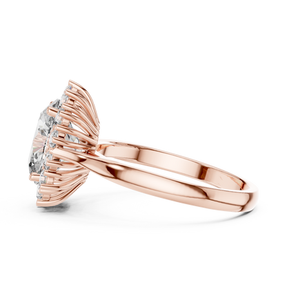 Royal Oval Halo Ring