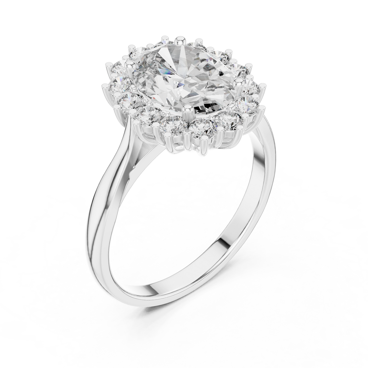 Royal Oval Halo Ring