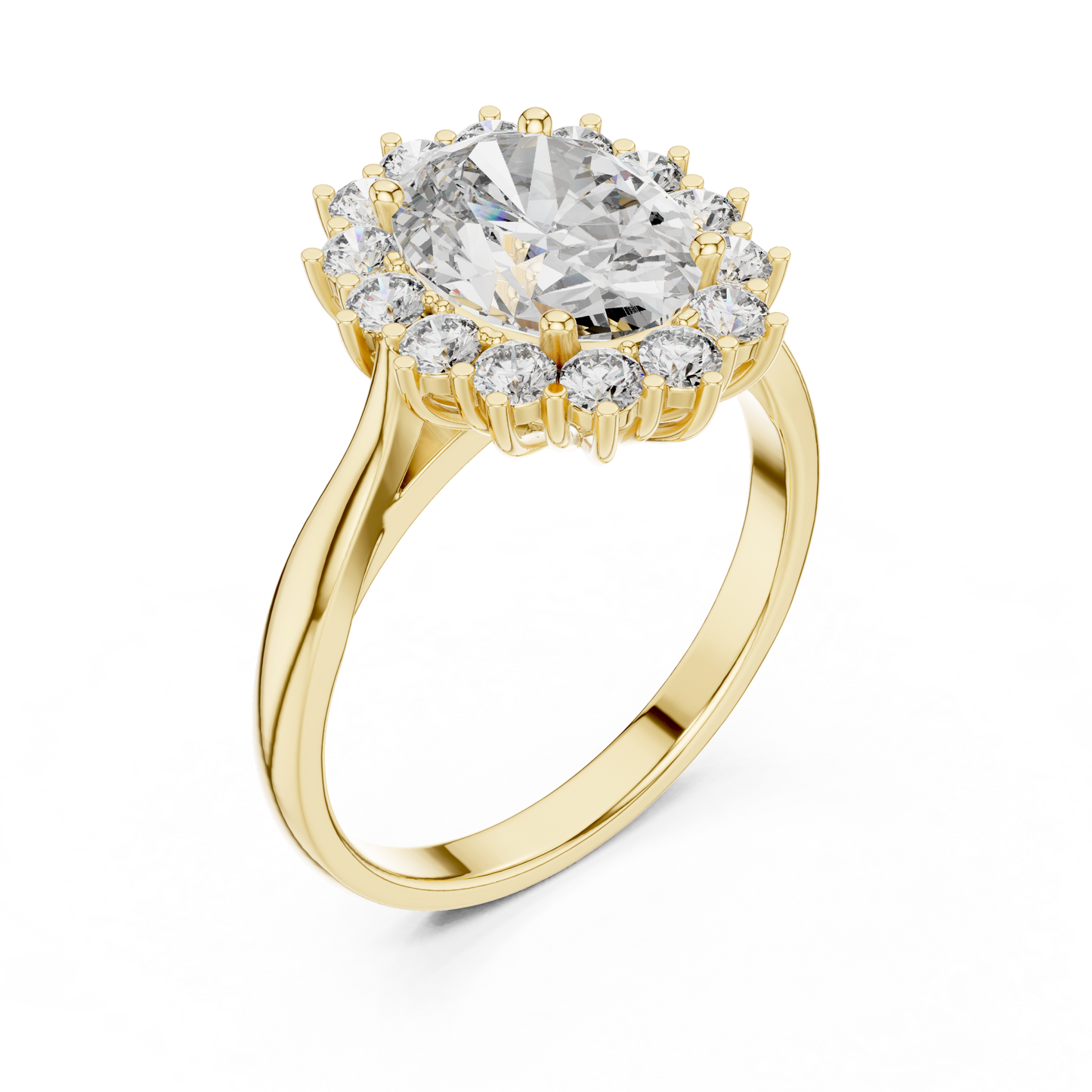Royal Oval Halo Ring