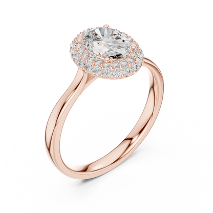 Imperial Double Halo Oval Ring