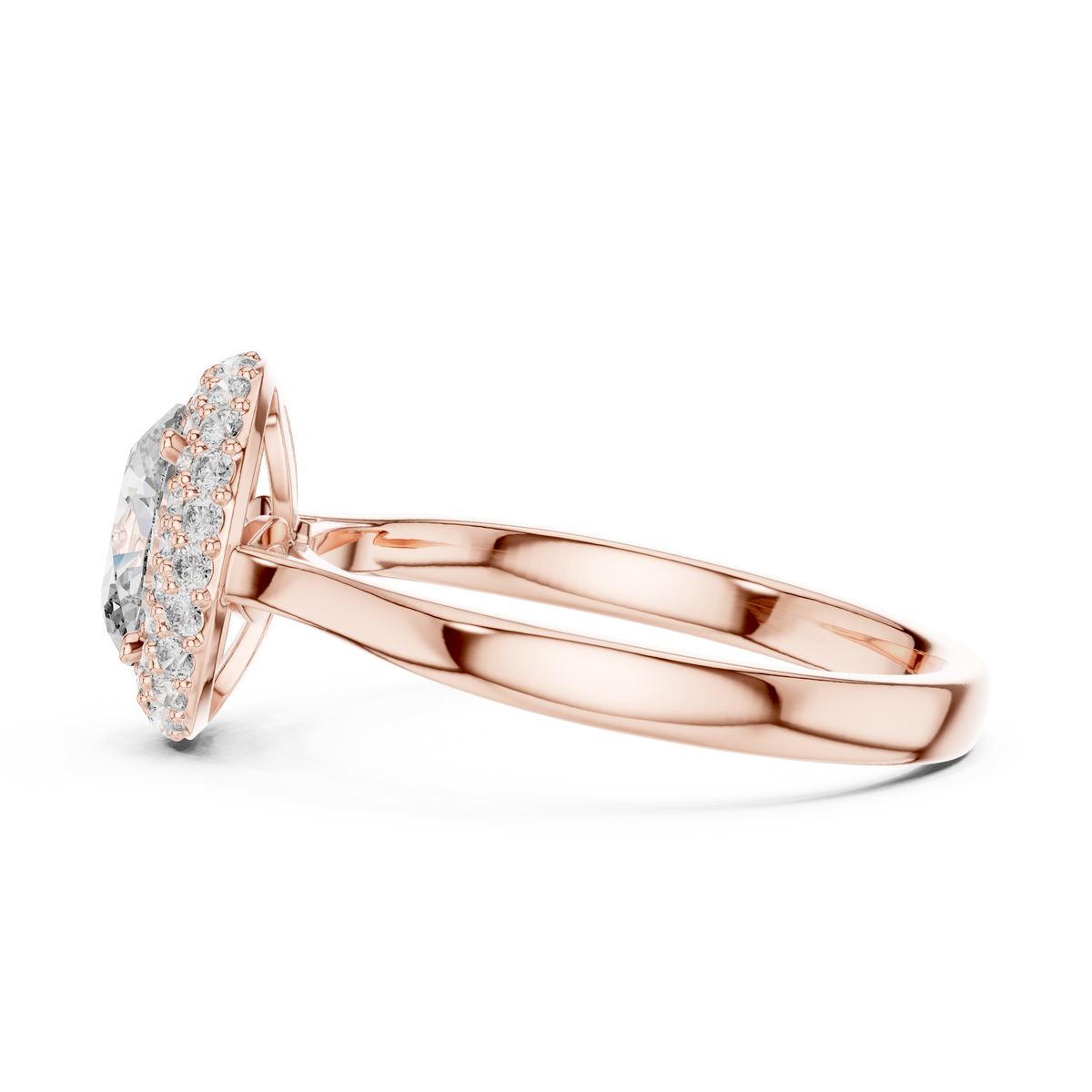 Imperial Double Halo Oval Ring
